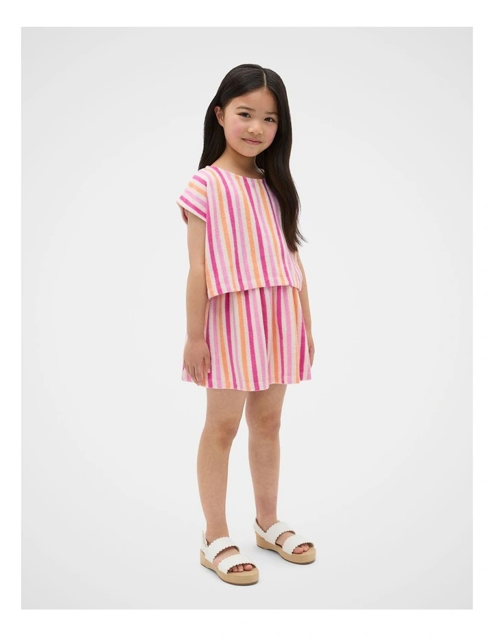 Stripe Terry Skirt in Multi image 1