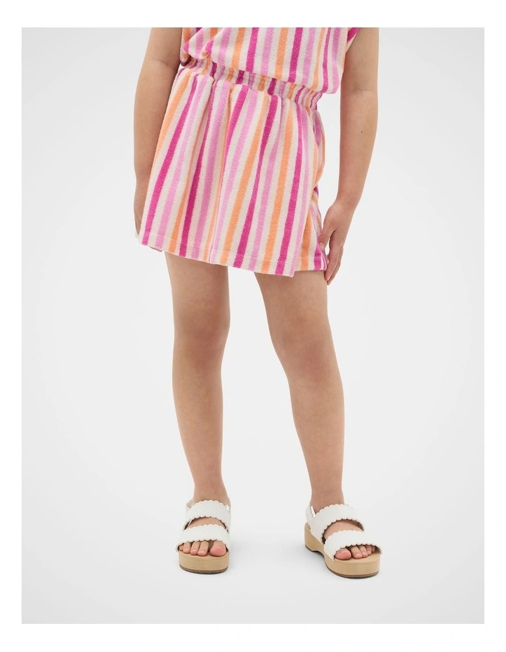 Stripe Terry Skirt in Multi image 3