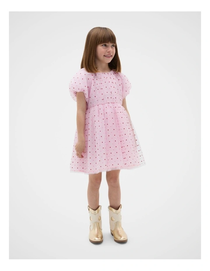 Glitter Tulle Dress in Pink Lemonade image 1