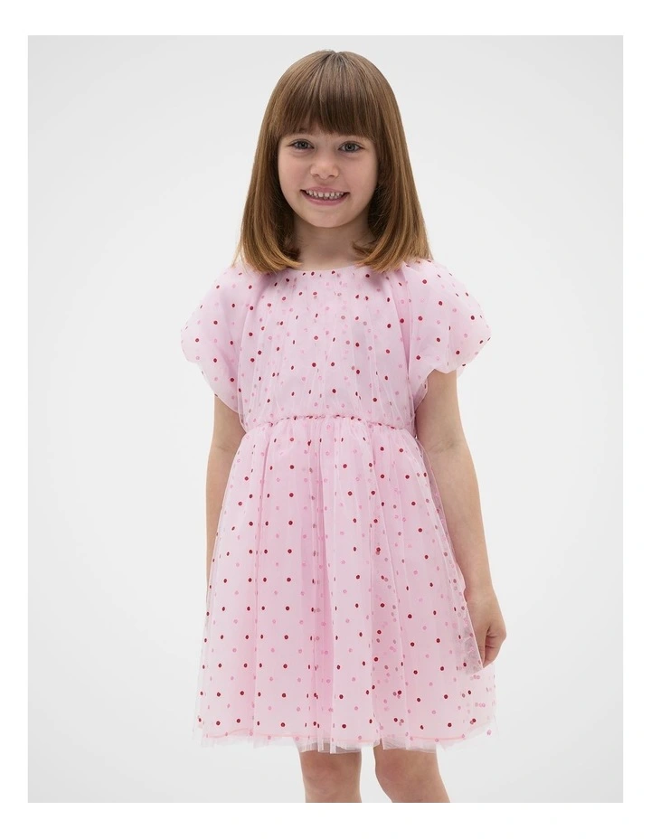 Glitter Tulle Dress in Pink Lemonade image 3