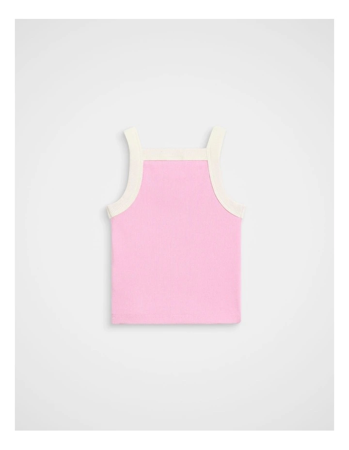 Core Logo Bind Tank in Candy Pink image 2