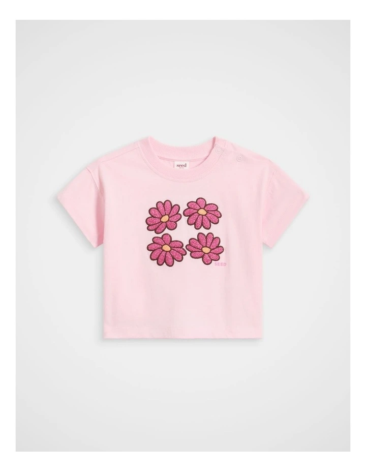 Floral Tee in Pink Lemonade image 1