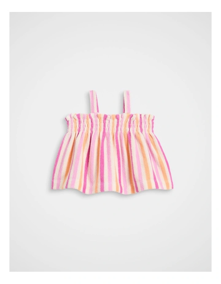 Stripe Terry Top in Multi image 1