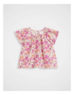 Vintage Floral Top in Butter Cream