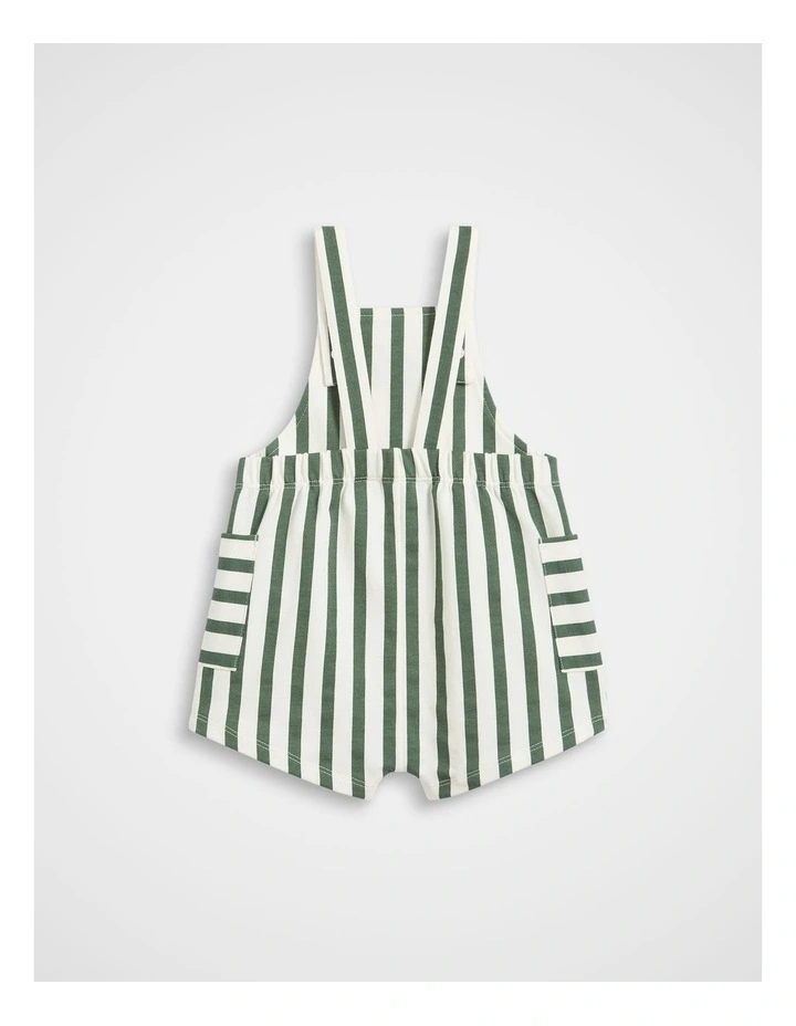 Core Stripe Overall in Olive image 2