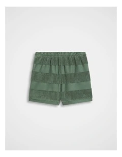 Texture Stripe Short in Olive