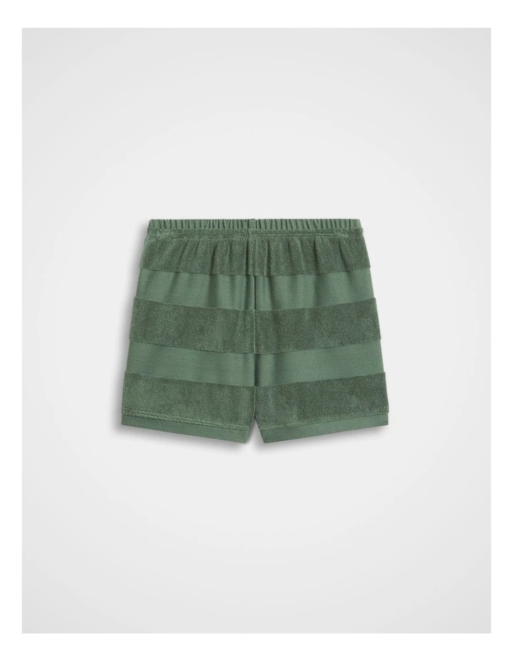 Texture Stripe Short in Olive image 1