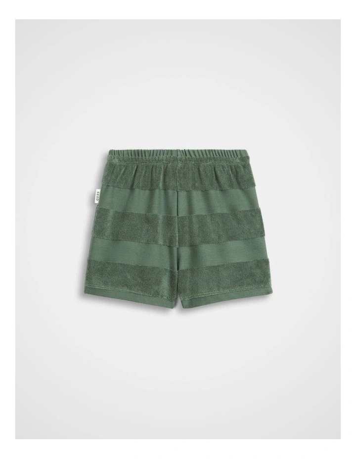 Texture Stripe Short in Olive image 2