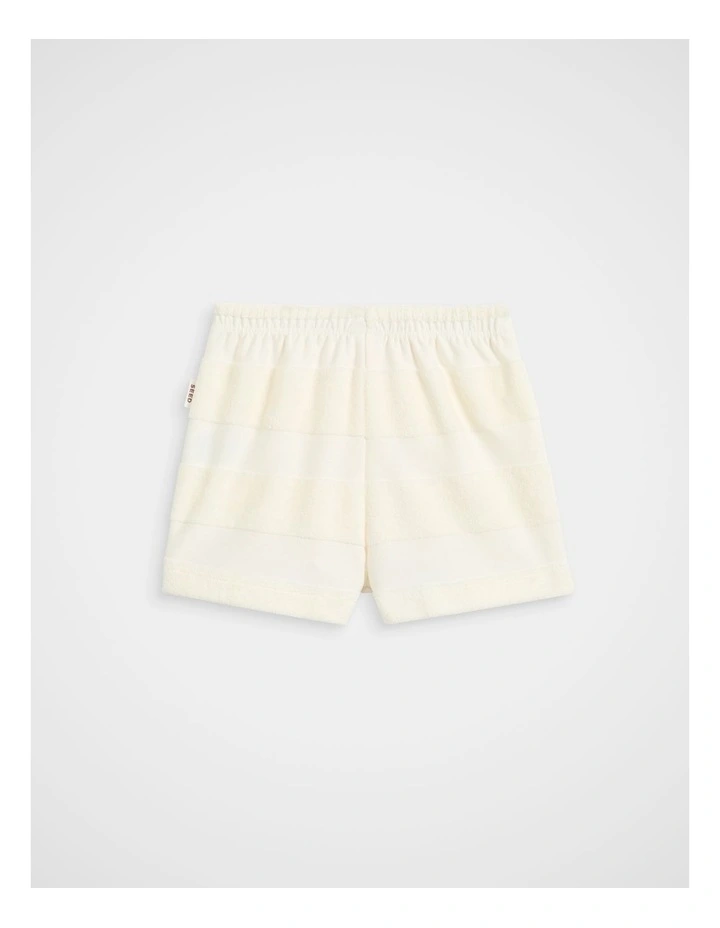 Texture Stripe Short in Classic Cream image 2