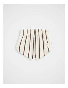 Retro Stripe Short in Classic Cream