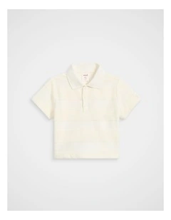 Texture Stripe Polo in Classic Cream