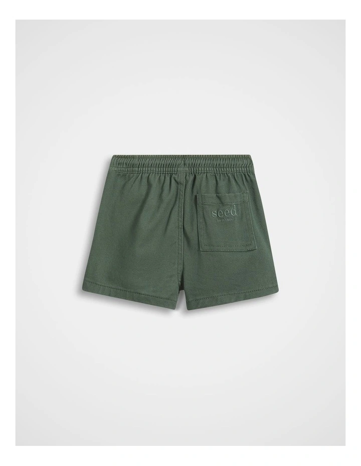 Core Logo Short in Olive image 2