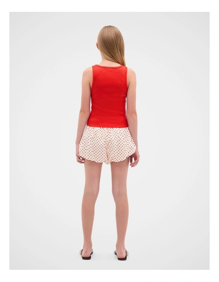 Square Neck Logo Tank in Fiery Red image 3