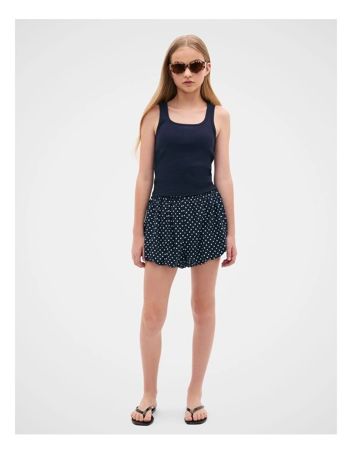 Square Neck Logo Tank in New Navy image 1