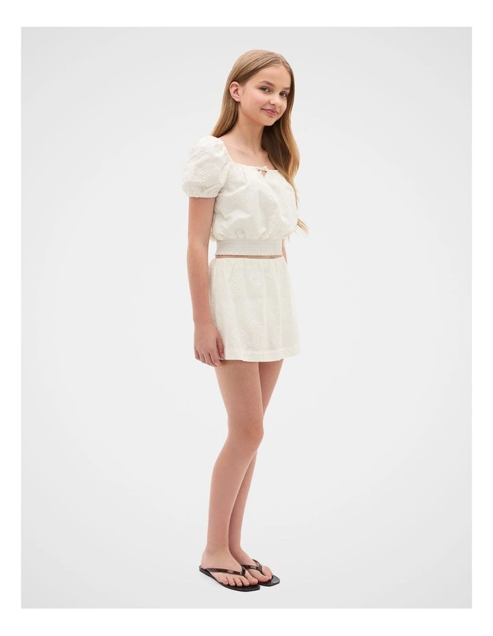 Broderie Top in Classic Cream image 1