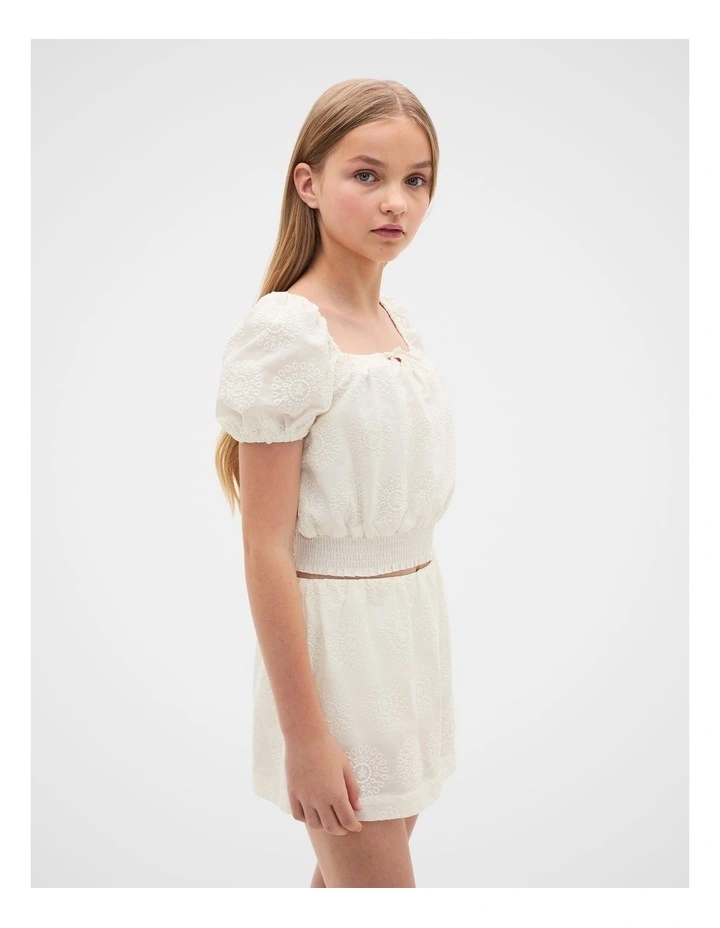 Broderie Top in Classic Cream image 2