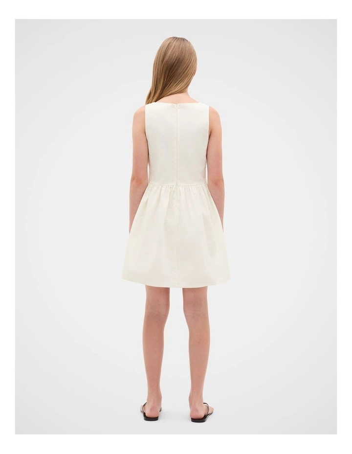 Button Front Dress in Classic Cream image 4
