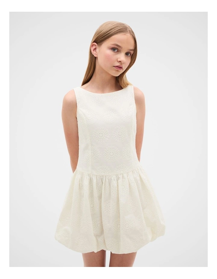 Broderie Bubble Dress in Classic Cream image 1