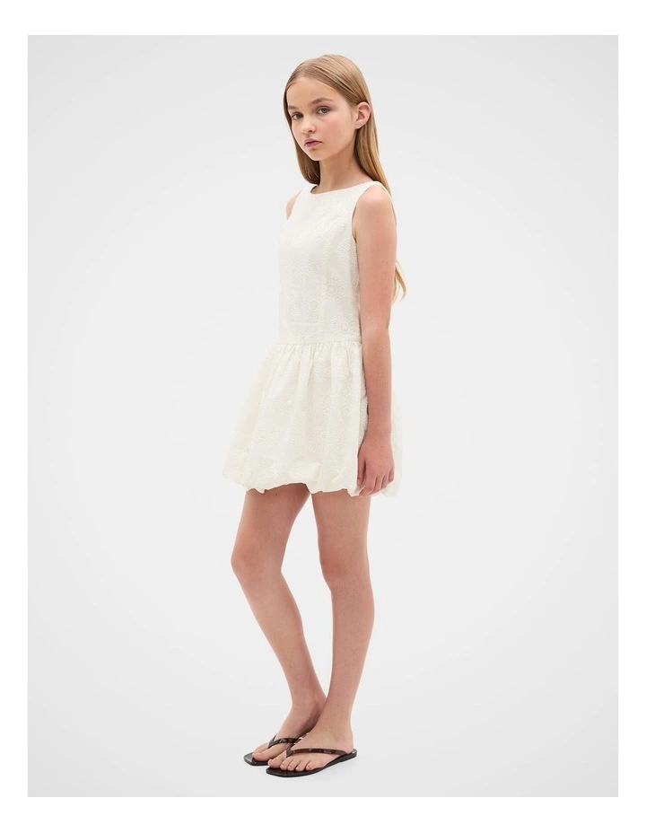 Broderie Bubble Dress in Classic Cream image 2