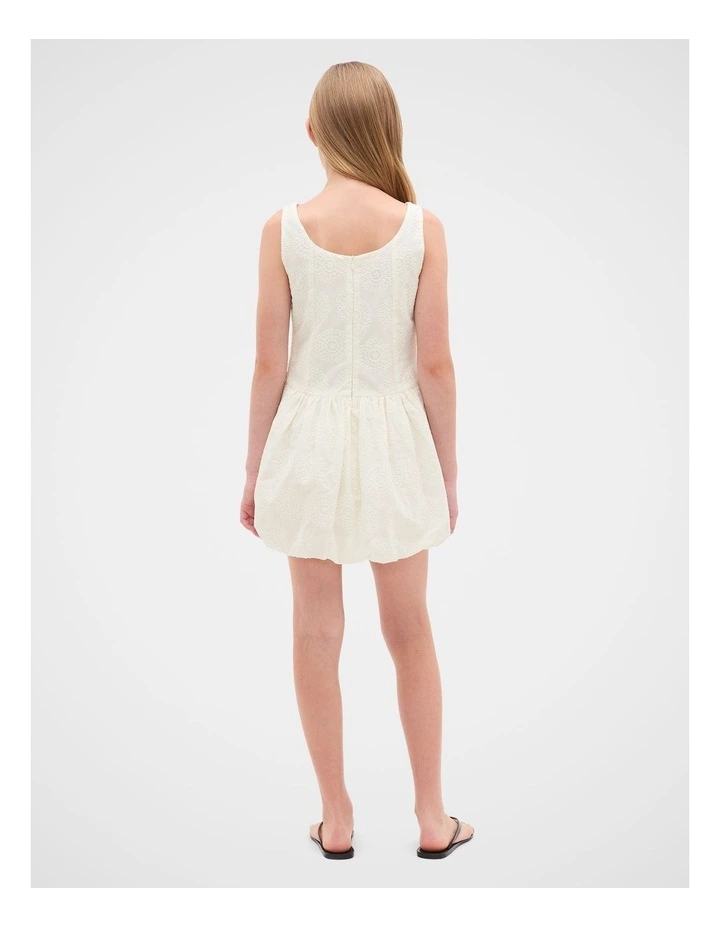 Broderie Bubble Dress in Classic Cream image 4