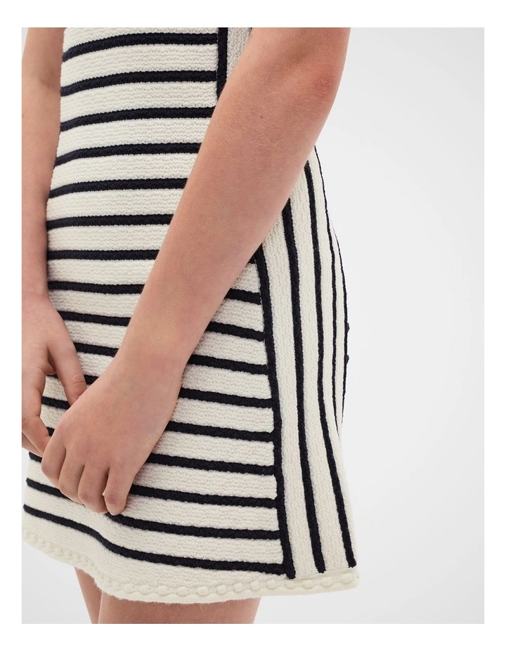 Stripe Knit Dress in Classic Cream image 2