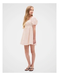 Puff Sleeve Dress in Classic Cream