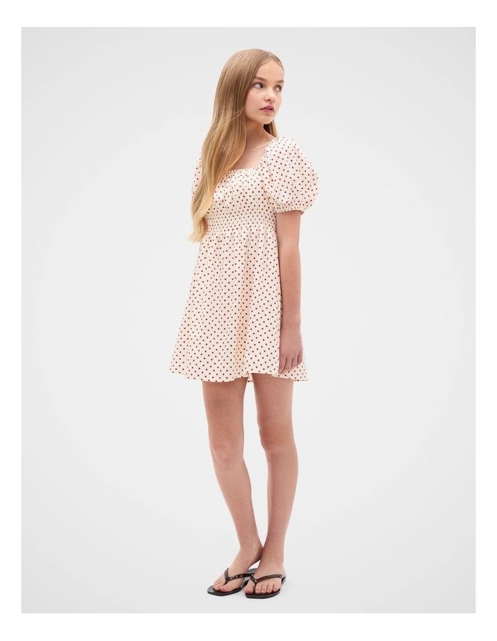 Puff Sleeve Dress in Classic Cream image 1