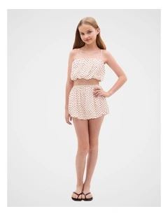 Spot Bubble Short in Classic Cream