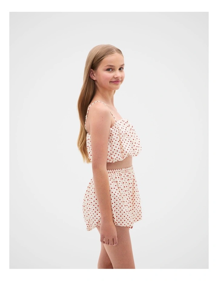 Spot Bubble Short in Classic Cream image 2
