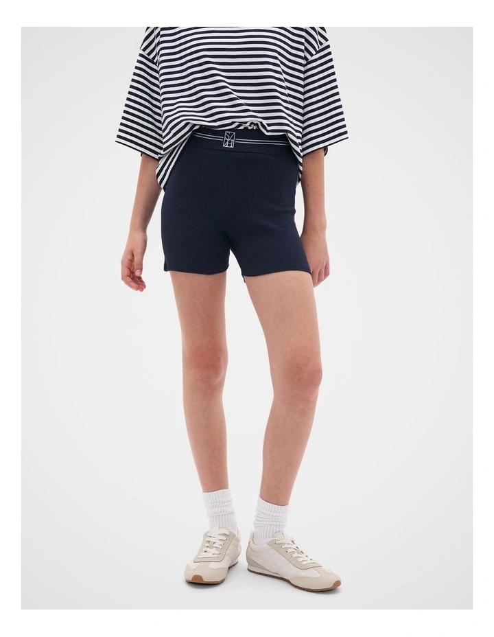 Core Logo Bike Short in New Navy image 3