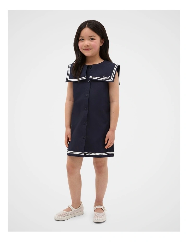 Sailor Dress in Midnight Blue image 3
