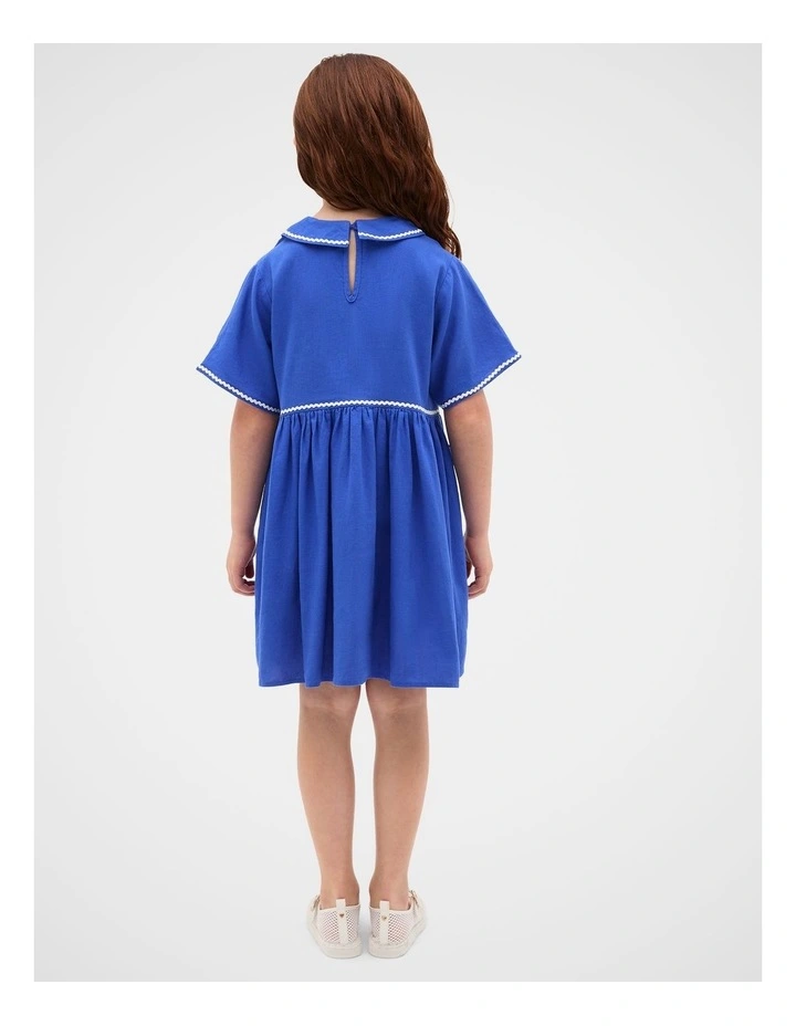 Tie Front Dress in Sapphire Blue image 2