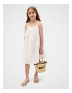 Broderie Dress in Classic Cream