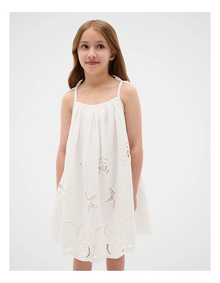 Broderie Dress in Classic Cream image 3
