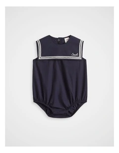 Sailor Romper in Midnight Blue