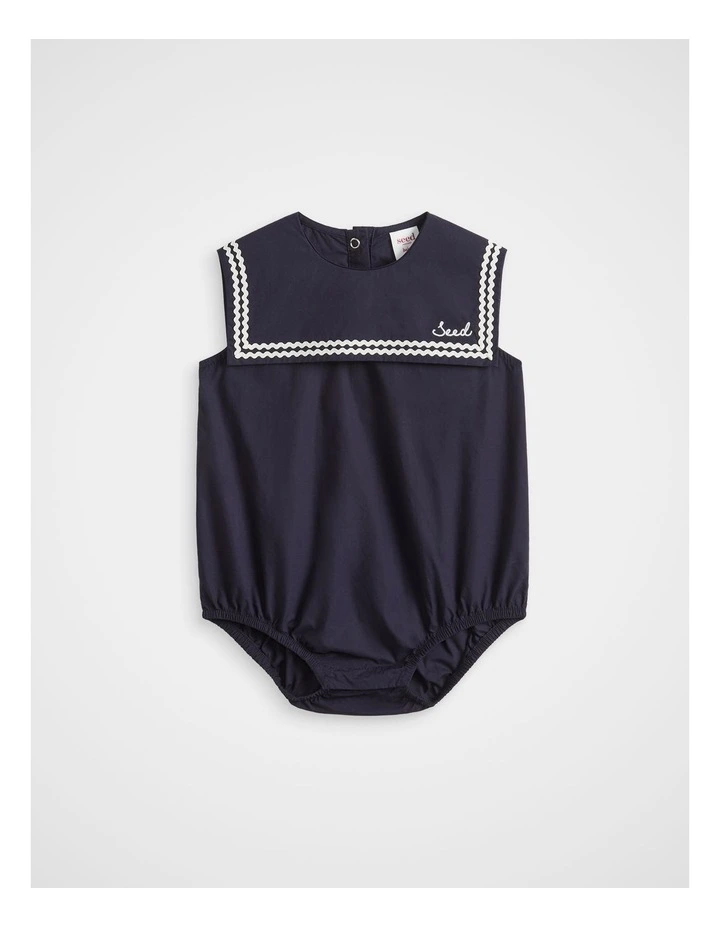 Sailor Romper in Midnight Blue image 1