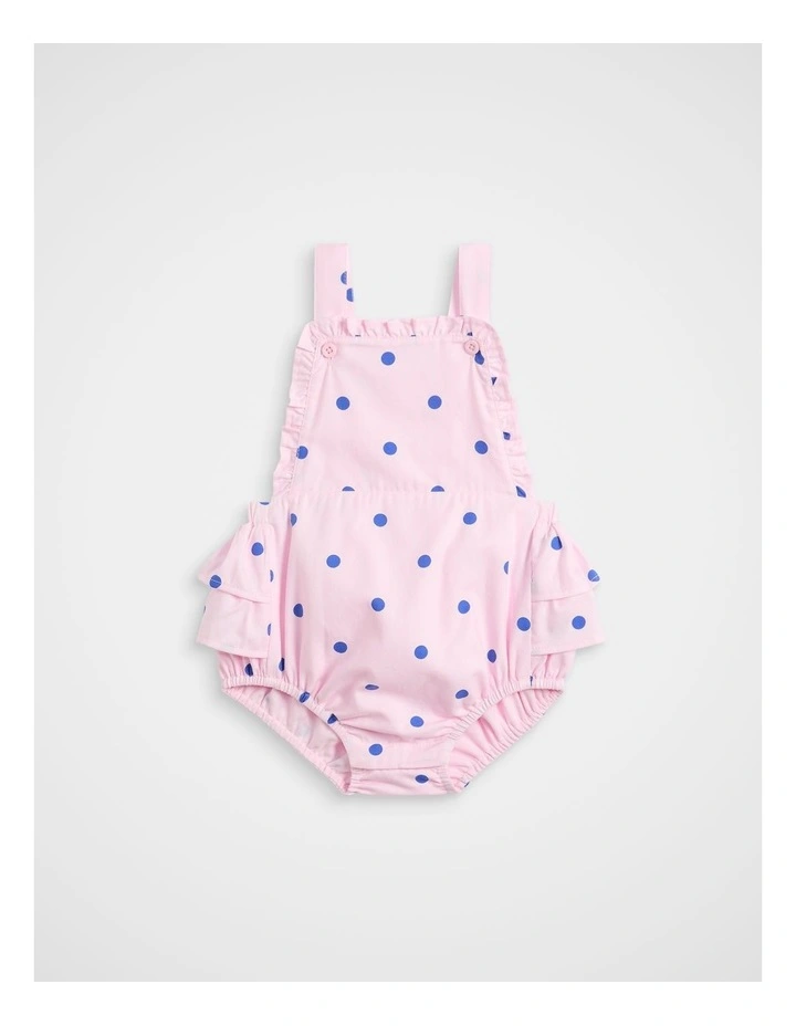 Spot Romper in Pink Lemonade image 1