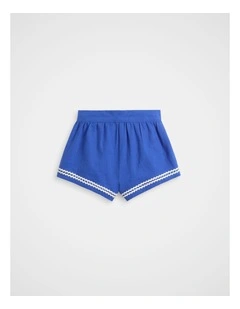 Ricrac Short in Sapphire Blue