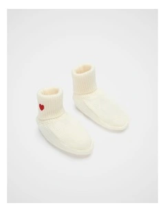 Heart Bootie in Classic Cream