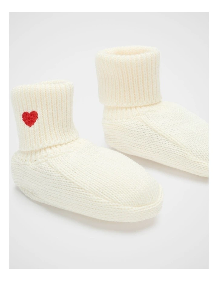Heart Bootie in Classic Cream image 2