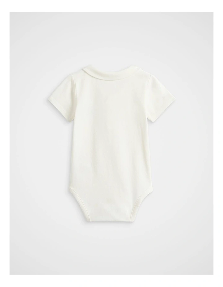 Collared Bodysuit in Classic Cream image 2