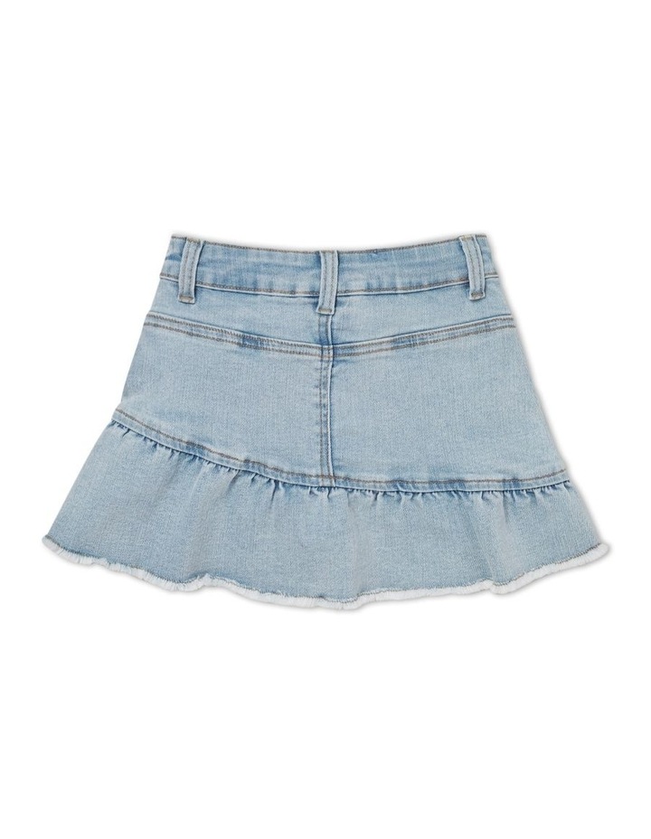 denim frill skirt