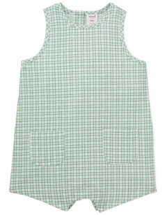 Check Pocket Romper