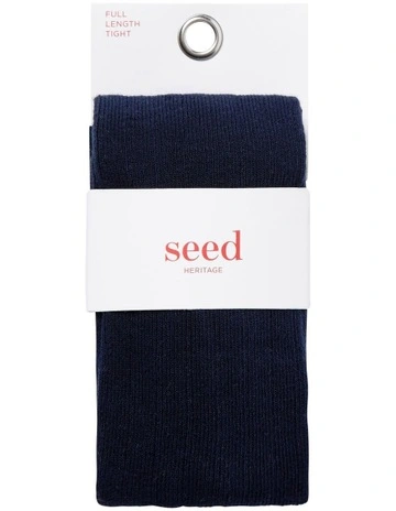 Rib Full Length Tight Navy