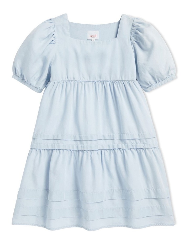 Pintuck Dress in Sun Bleach