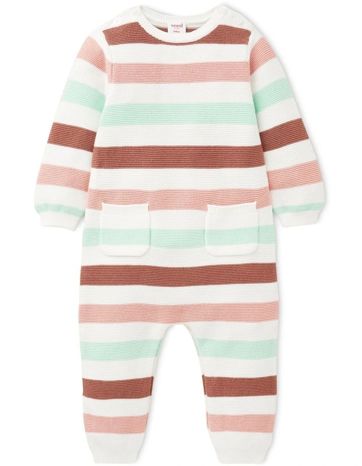 Stripe Knit Jumpsuit image 1