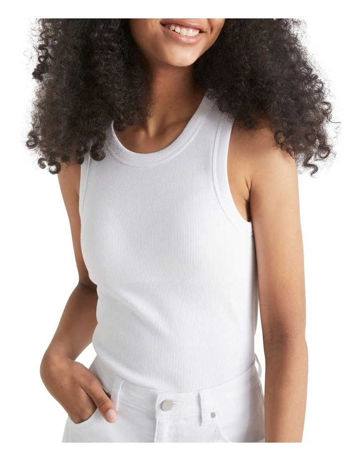 Core Rib Tank in White image 1