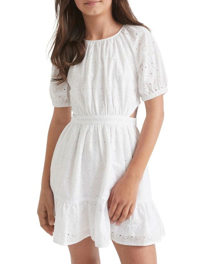 Cut Out Broderie Dress In