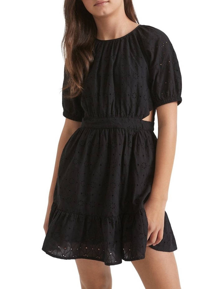 Cut Out Broderie Dress In