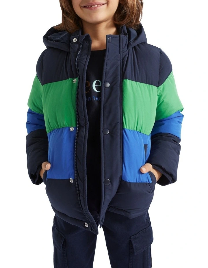 Colourblock Jacket in Navy image 1